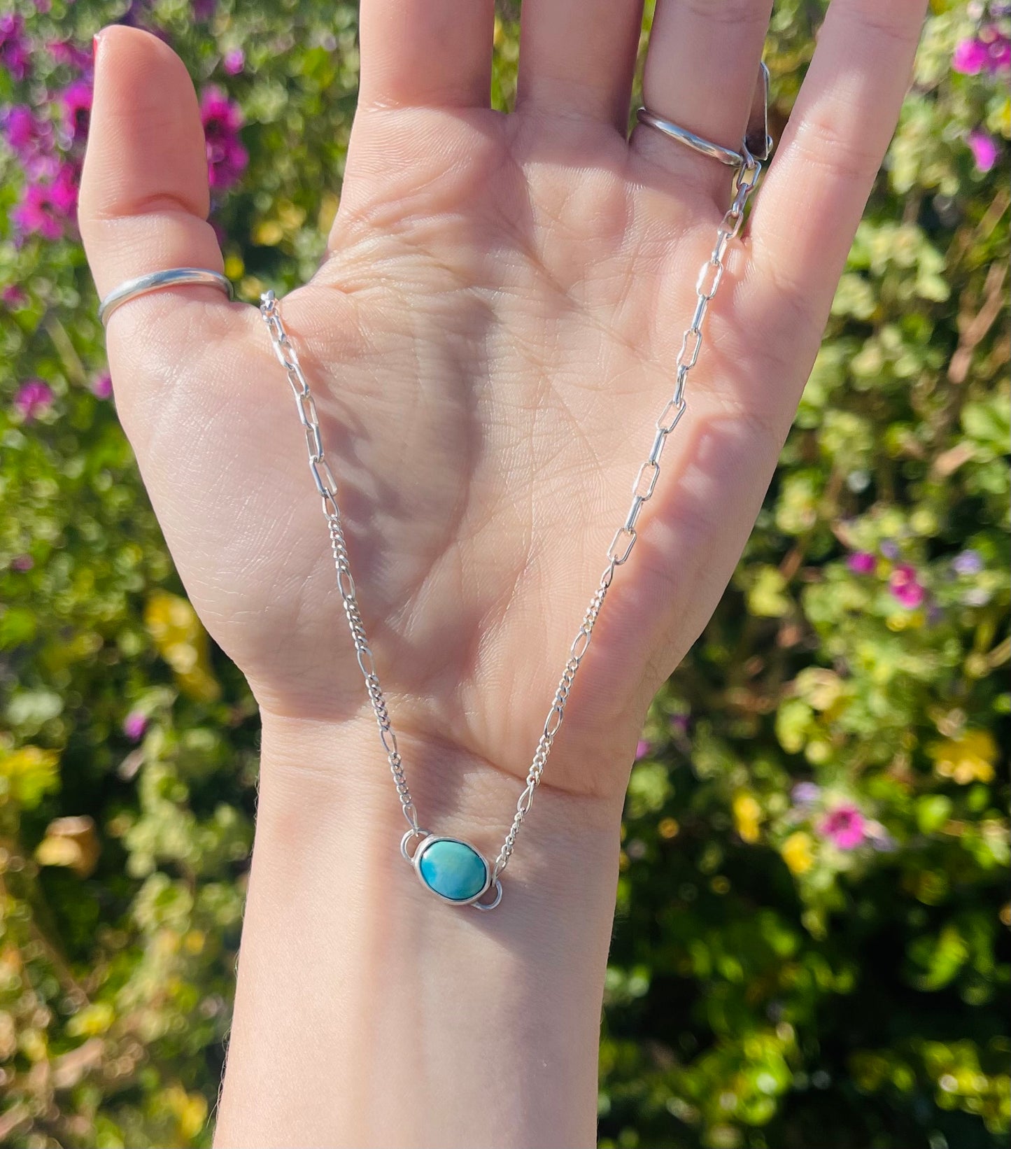 Baby Turquoise Two Chain Necklace