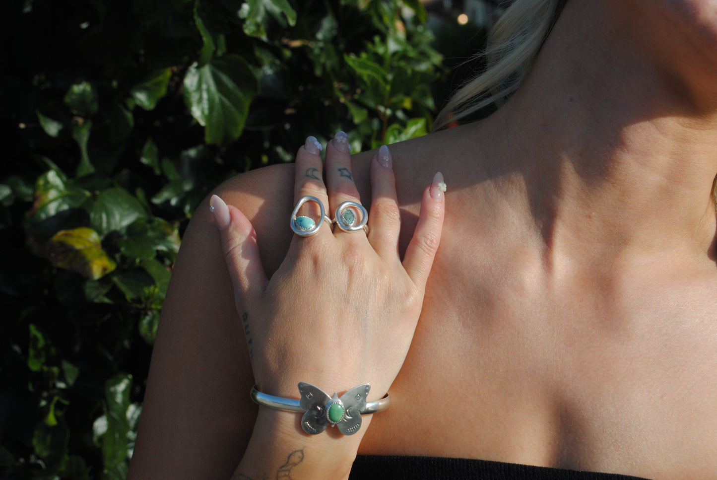 Butterfly Turquoise Cuff
