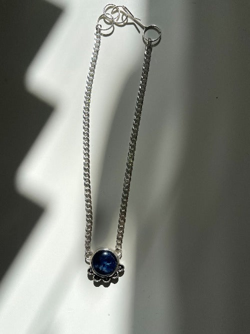 Sodalite Curb Chain Necklace